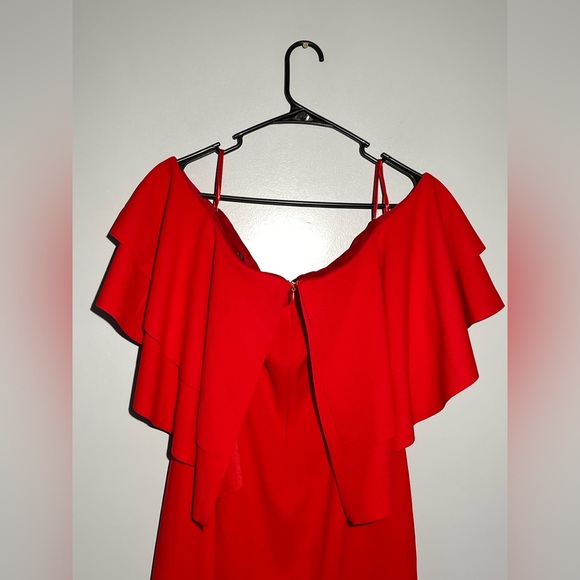 Ralph Lauren Vibrant Red Ruffle Mini Dress - Picture 4 of 13
